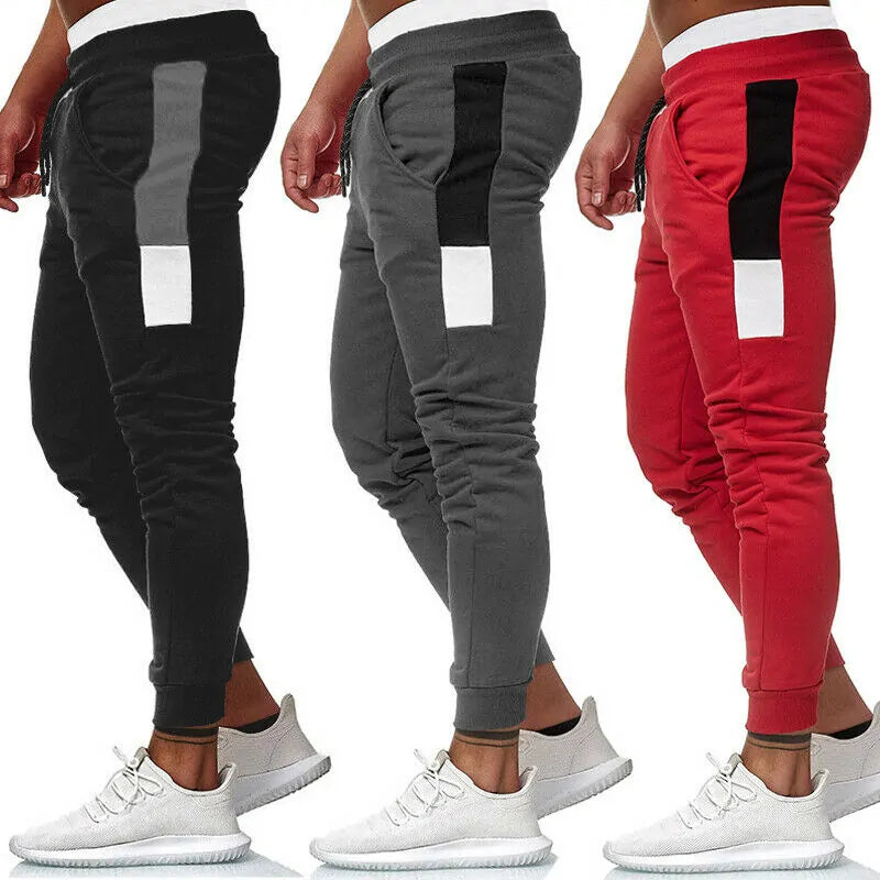 New Men's Fashion Track Pants: Long Trousers for Fitness Workout