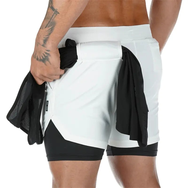 Summer Men's 2-in-1 Quick Dry Running Shorts