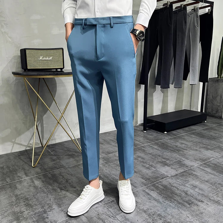 Summer Fashion Mens Dark Green Suit Pants