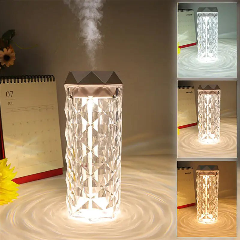 Crystal Lamp Air Humidifier Color Night Ligh