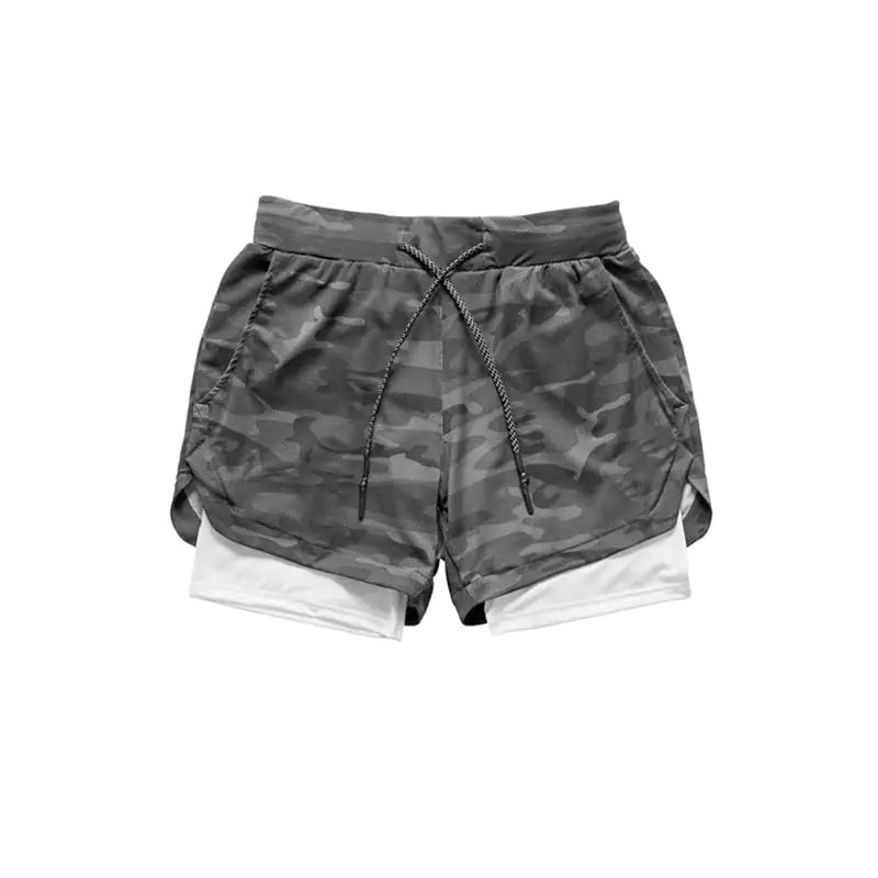 Camo 2-in-1 Running Shorts For Men