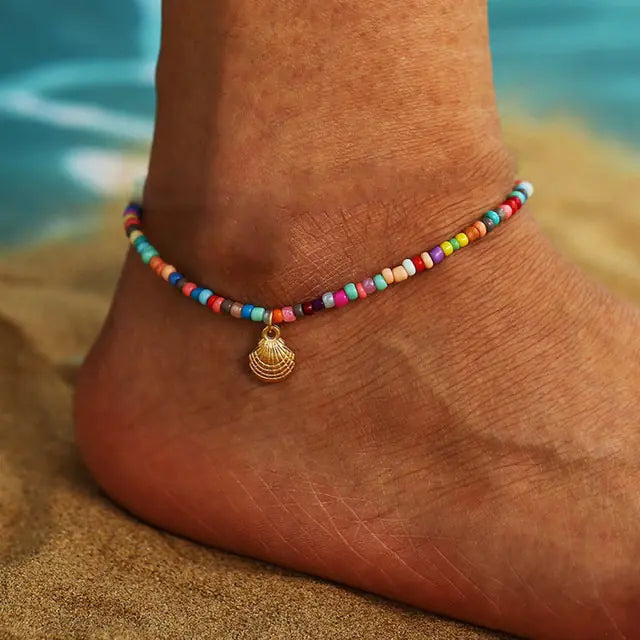 Modyle Bohemian Shell Starfish Anklets for Women