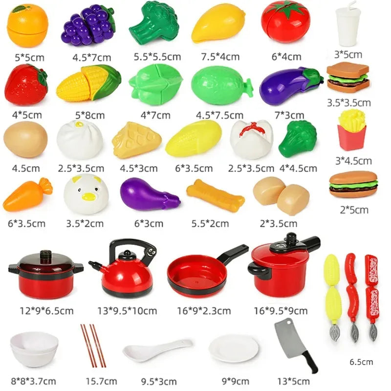 Children Fruits & Cooking Toys Set