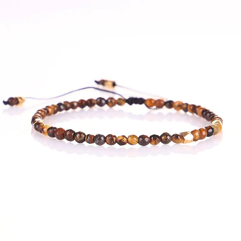 3mm Natural Lapis Tiger Eye Stone Hand-woven Bracelet/Anklet