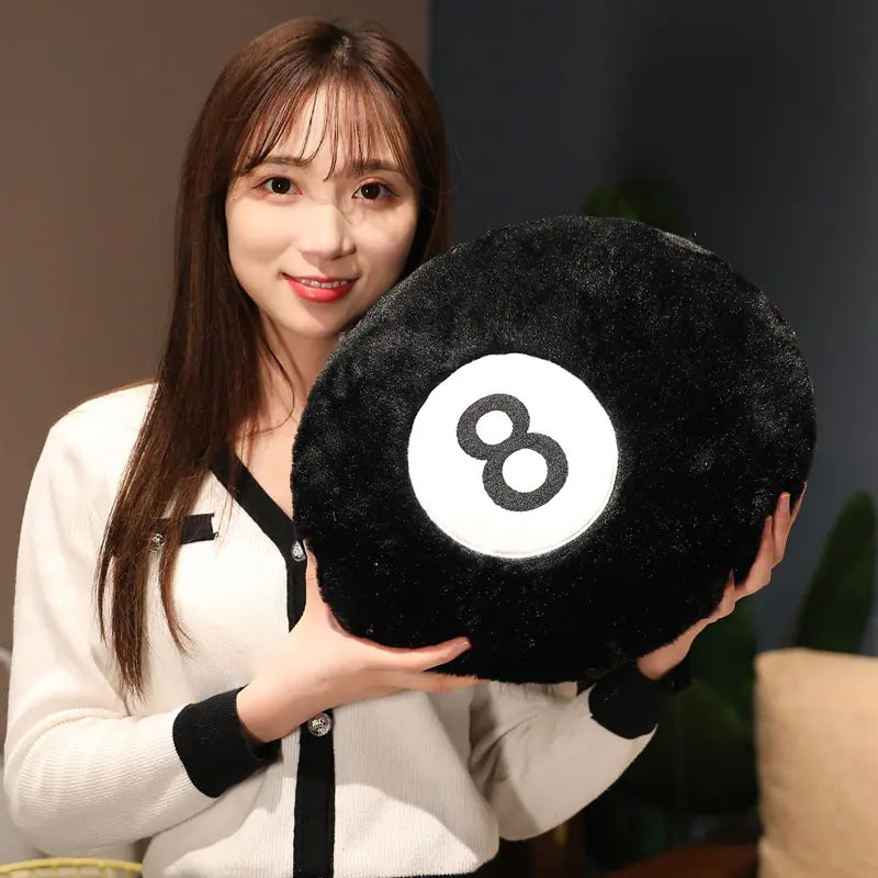 Simulation Billiards 8 Ball Plush Pillow