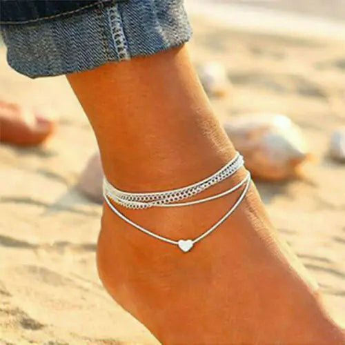 Women's Fashion Love Heart Anklet