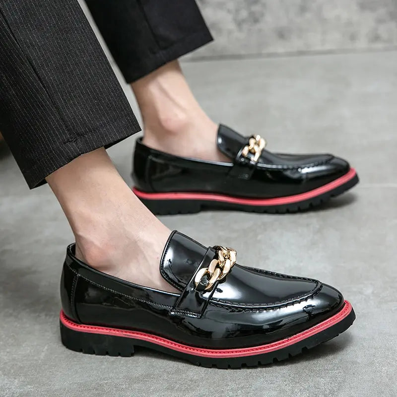 Luxury Leather Black Loafers for Men - Designer Italian Dress Shoes