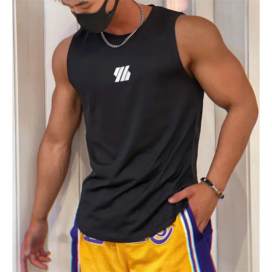 Summer Gym Vest High Quality mesh Shirt Sleeveless T-shirts