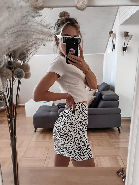 Leopard Print Skirt