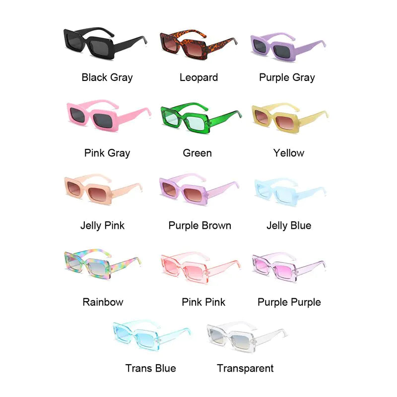 Fashion Pink Square Sunglasses