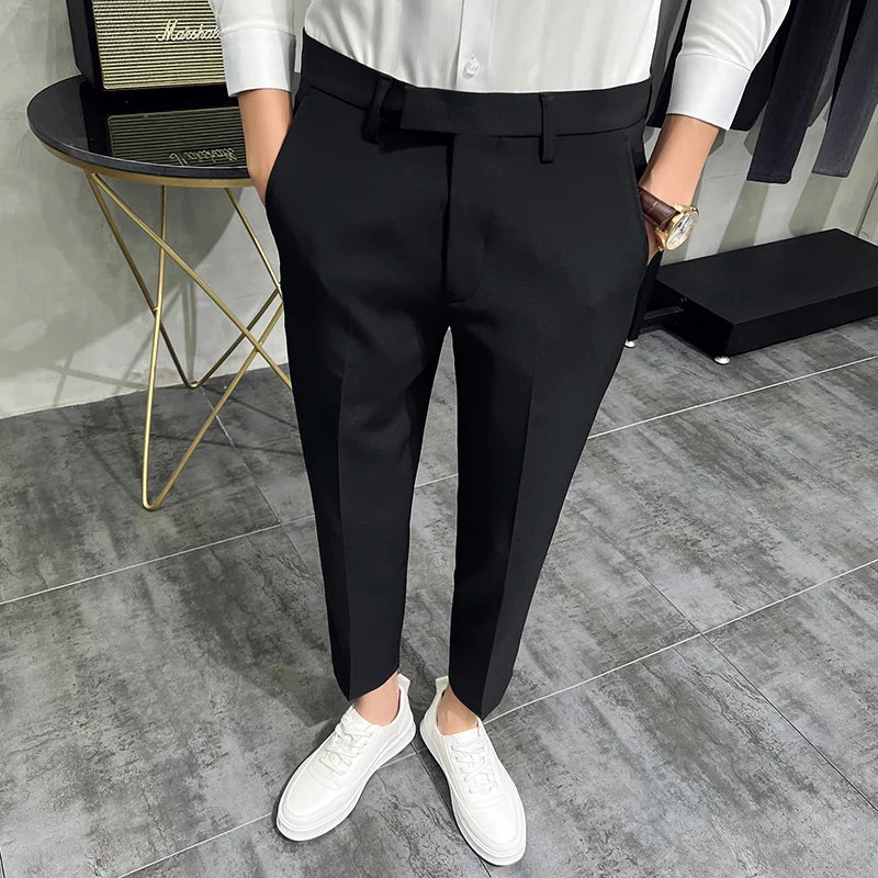 Summer Fashion Mens Dark Green Suit Pants