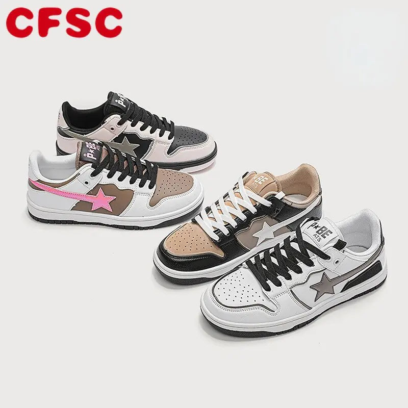 Y2K Shoes Fashion Classic Sneakers Multicolor Retro Star Skateboard Shoes