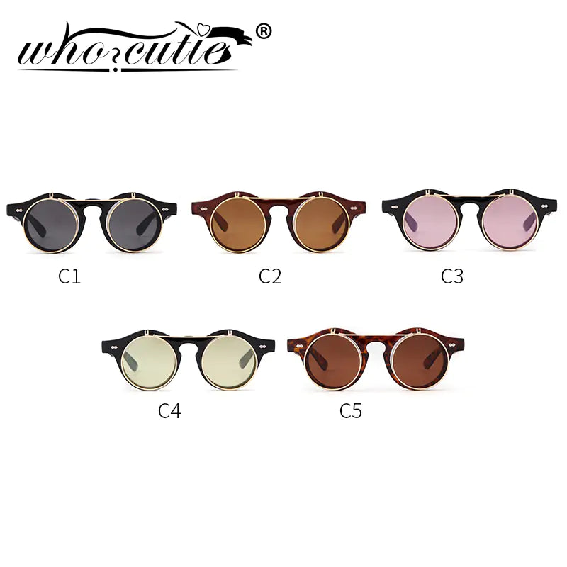 Round Flip Up Sunglasses