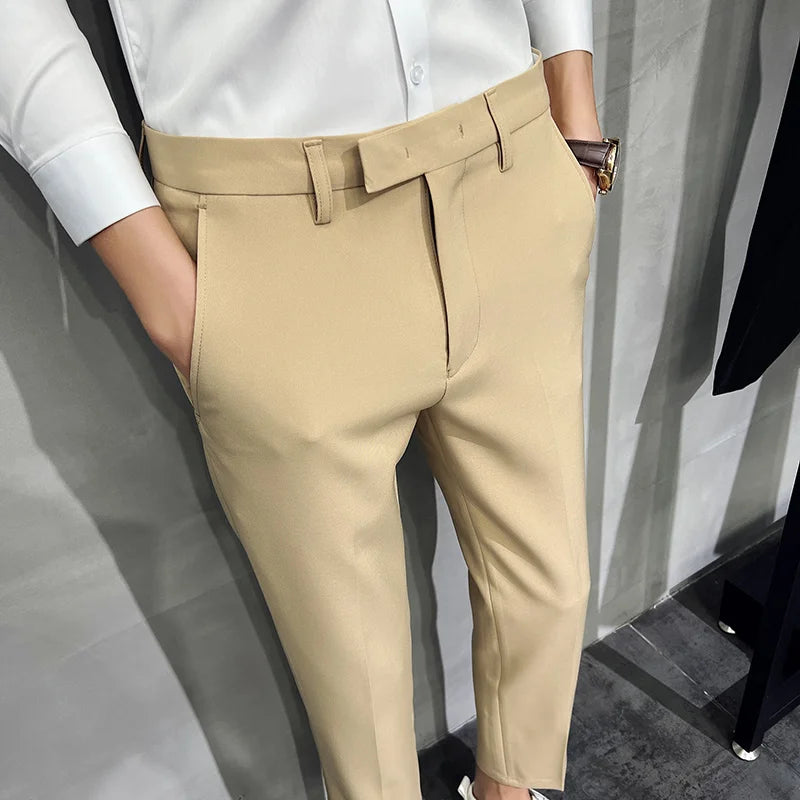 Summer Fashion Mens Dark Green Suit Pants