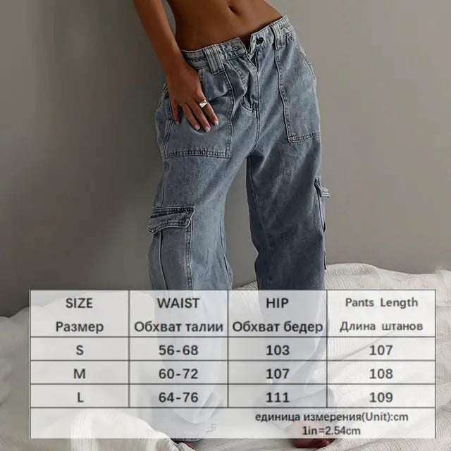 Women's Baggy Cargo Jeans