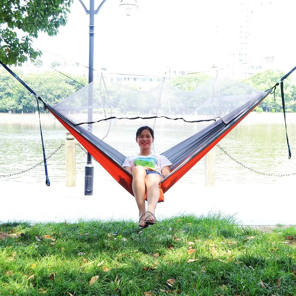 Portable Outdoor Camping Hammock with Mosquito Net