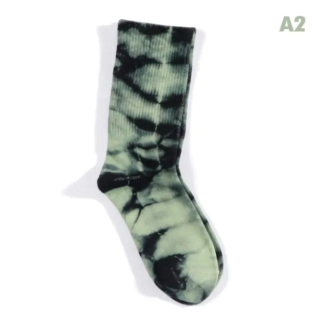 Tie-Dye Middle Tube Socks