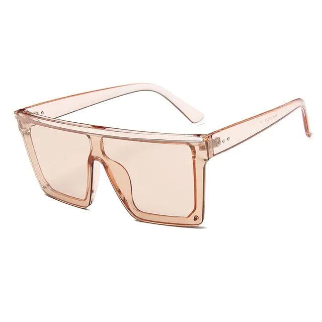 SHAUNA Flat Top Classic Square Sunglasses