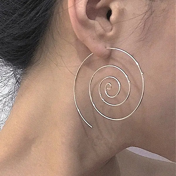 Round Spiral Earrings