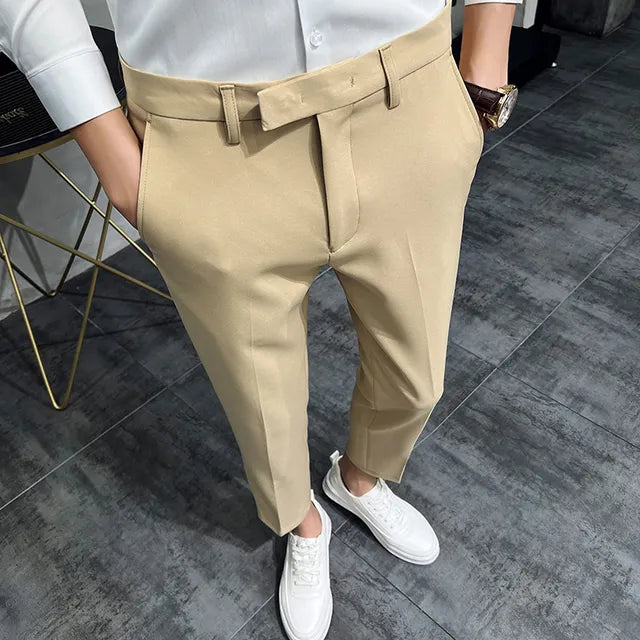 Summer Fashion Mens Dark Green Suit Pants