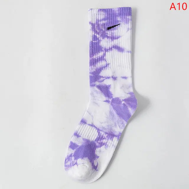 Tie-Dye Middle Tube Socks