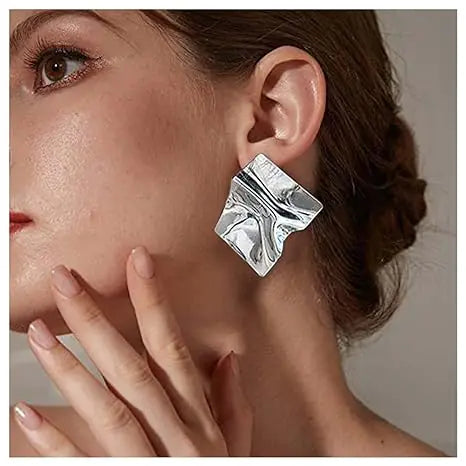 Statement Geometric Square Earrings