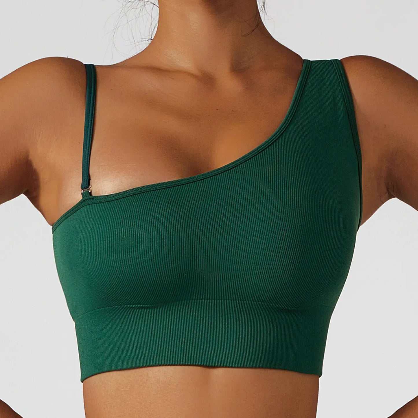 Summer Sexy Oblique Shoulder Yoga Top