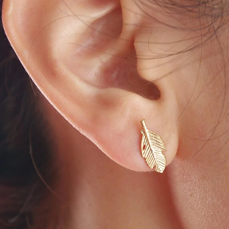 Stud Leaf Earrings