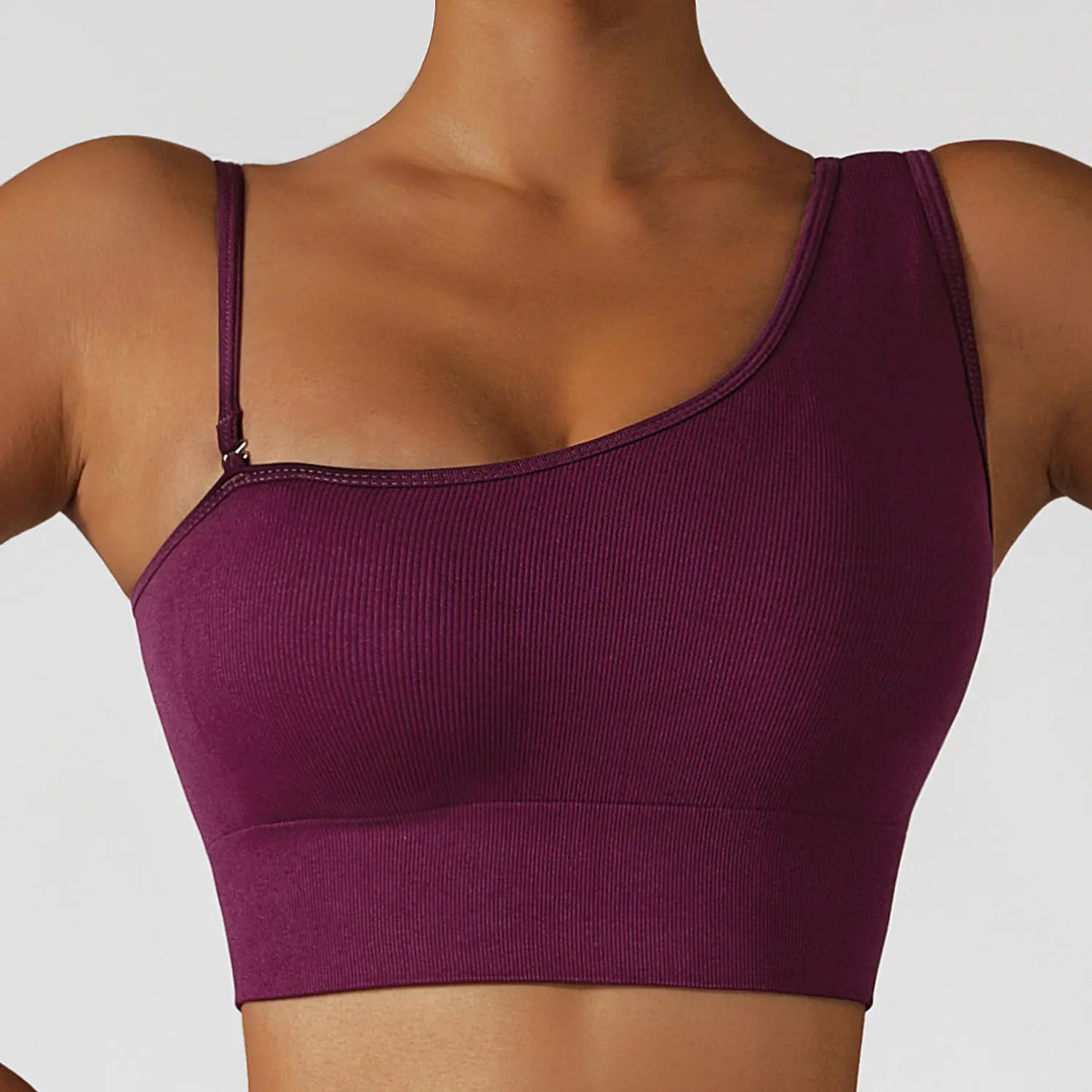 Summer Sexy Oblique Shoulder Yoga Top