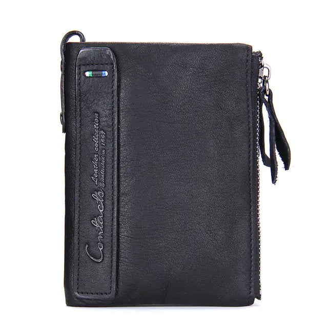 Genuine Leather Wallets for Women Short Bifold Fashion Women