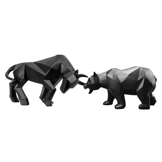 Geometric Bull & Bear Statues