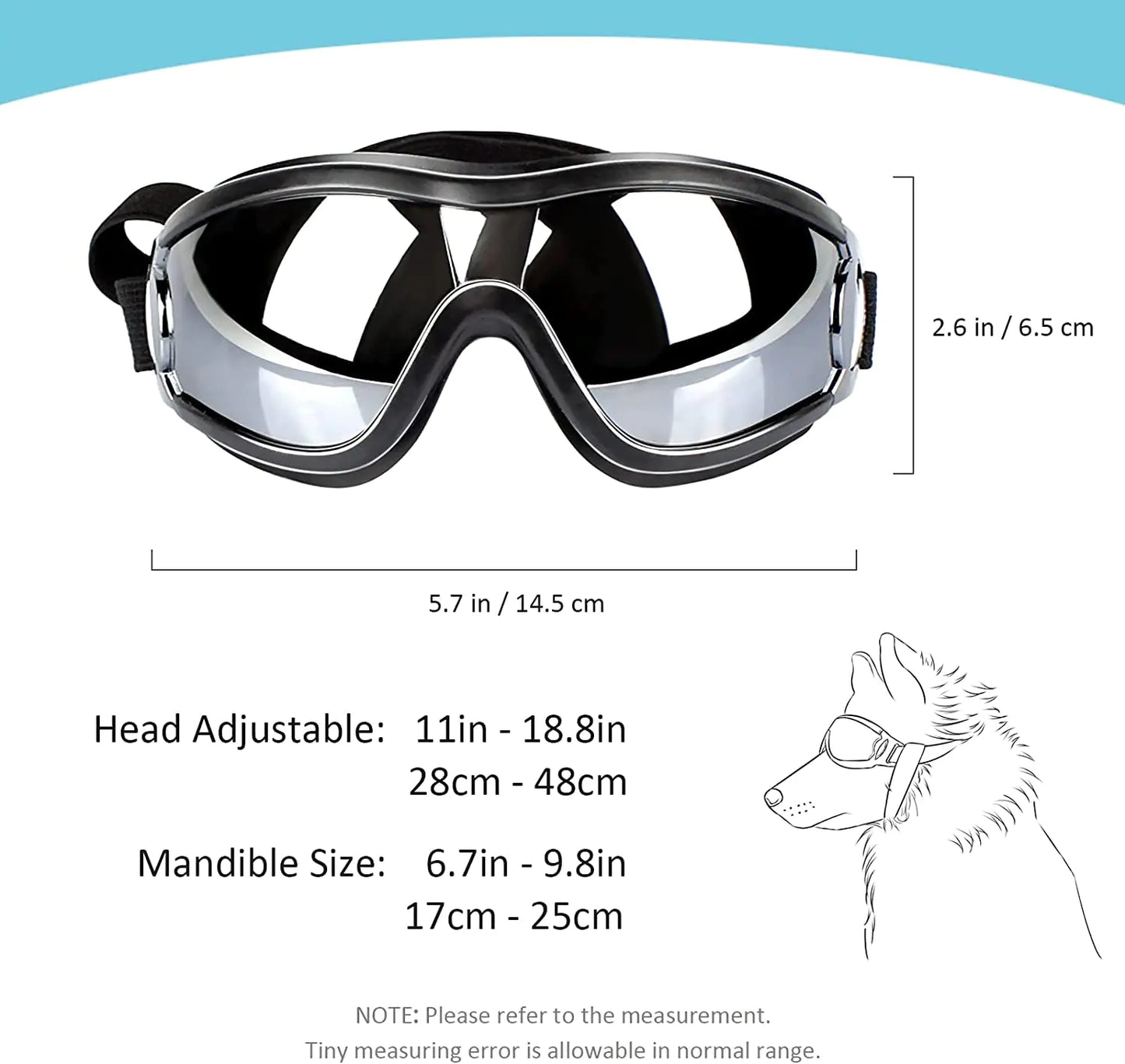 Adjustable Strap Dog Goggles