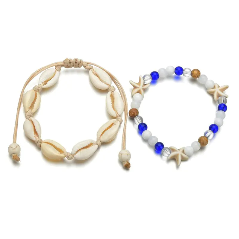 Modyle Bohemian Shell Starfish Anklets for Women