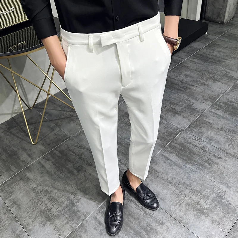 Summer Fashion Mens Dark Green Suit Pants