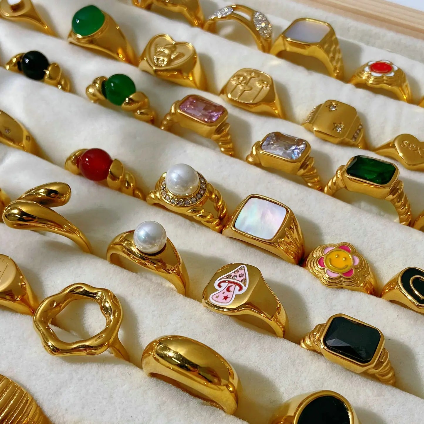 Gold Plated Stainless Steel Rings