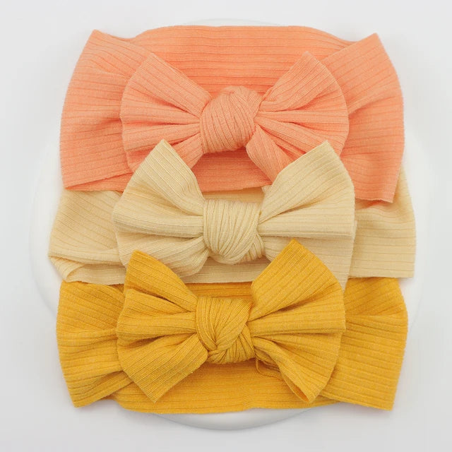 3Pcs/Lot Knit Baby Headband Bow Set