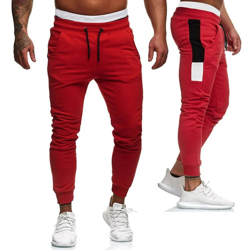 New Men's Fashion Track Pants: Long Trousers for Fitness Workout