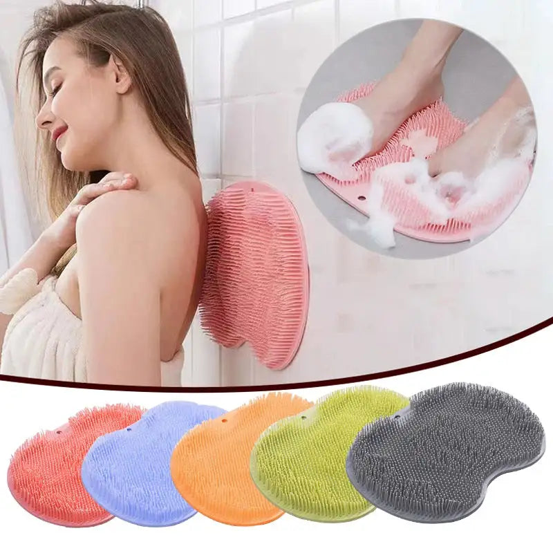 Non-Slip Silicone Back Brush And Foot Massage Pad