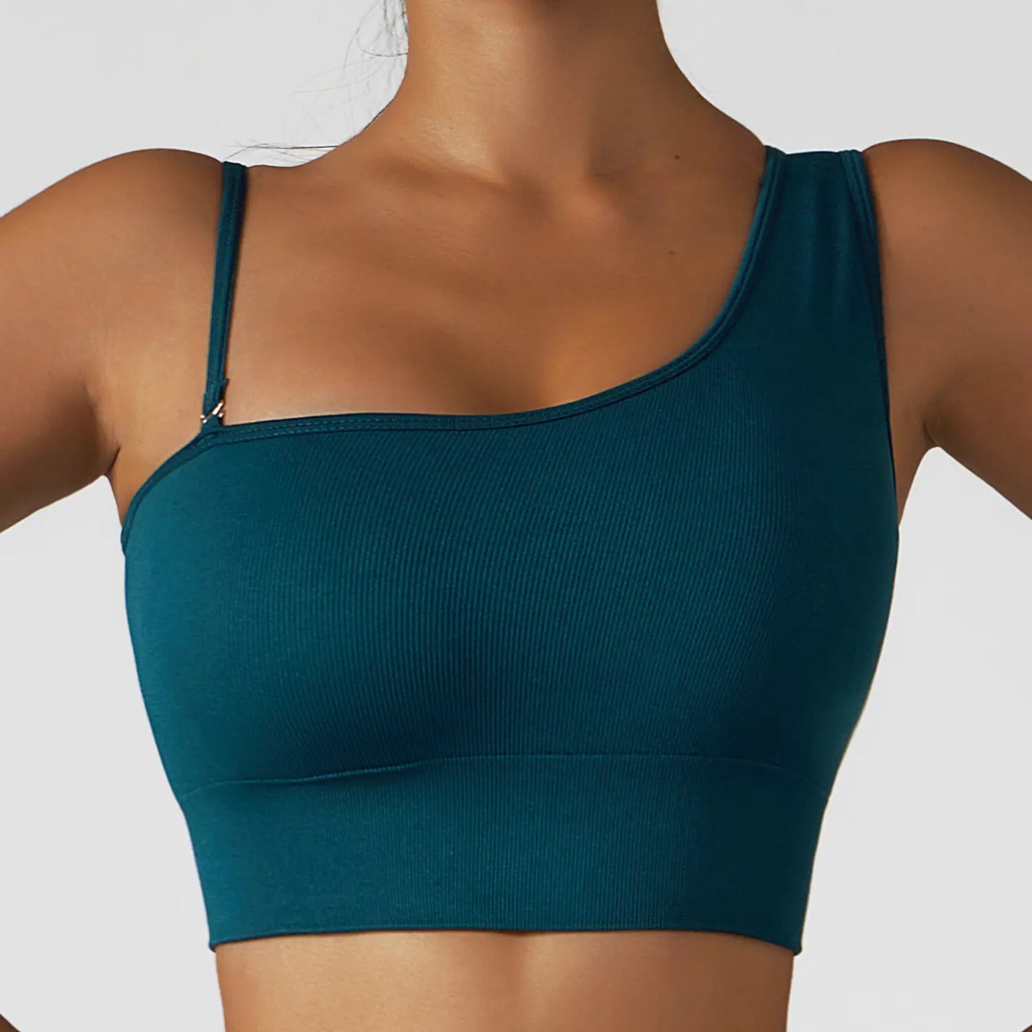 Summer Sexy Oblique Shoulder Yoga Top