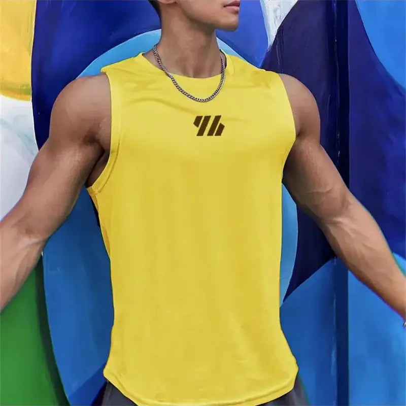 Summer Gym Vest High Quality mesh Shirt Sleeveless T-shirts