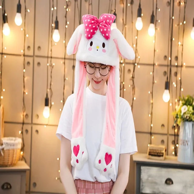 Rabbit Ear Airbag Hat: Fun Plush Toy Cap for Kids