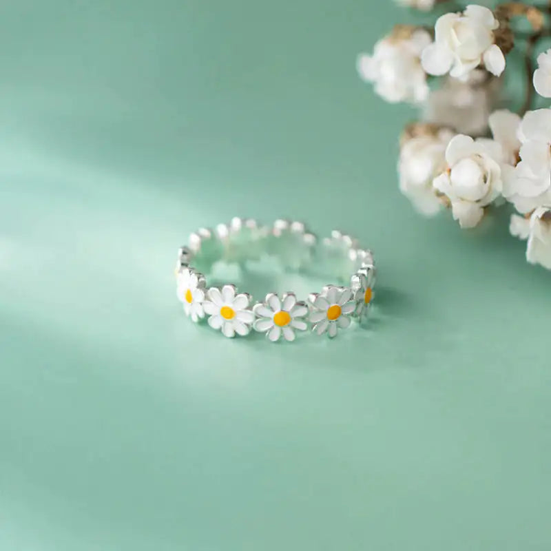 Vintage Daisy Flower Rings