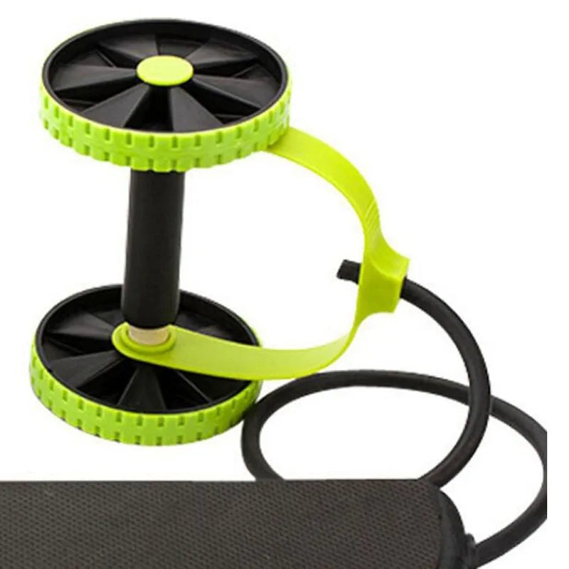 AB Wheels with Resistance Bands: Home Exercise Trainer