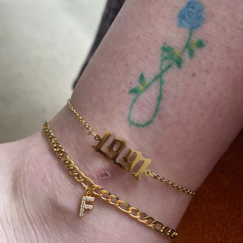 A-Z Initial Letter Anklets