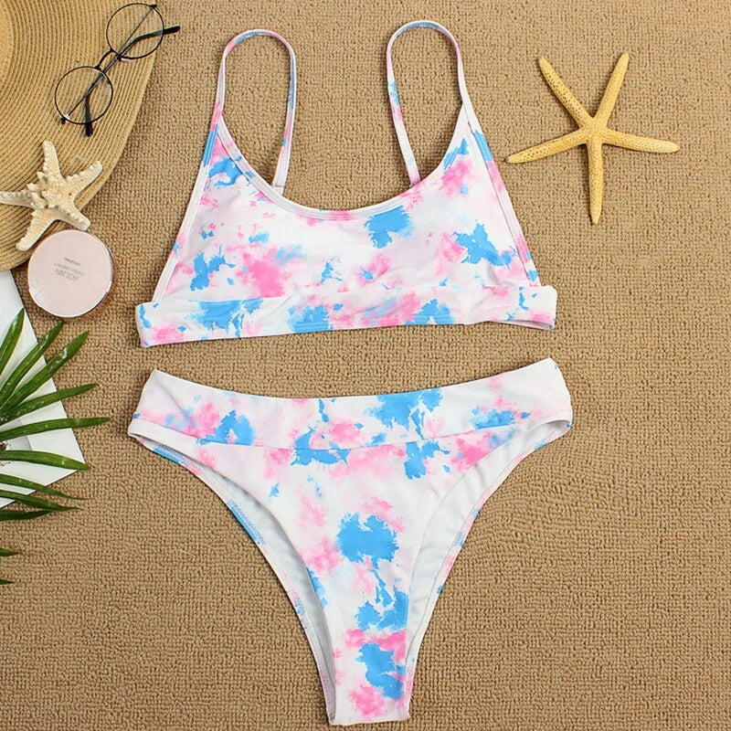 Brazilian Bikini Swimsuit Set Tie Dye