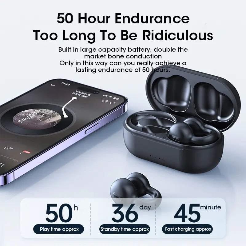 Bone Conduction Wireless Bluetooth 5.3 Headphones