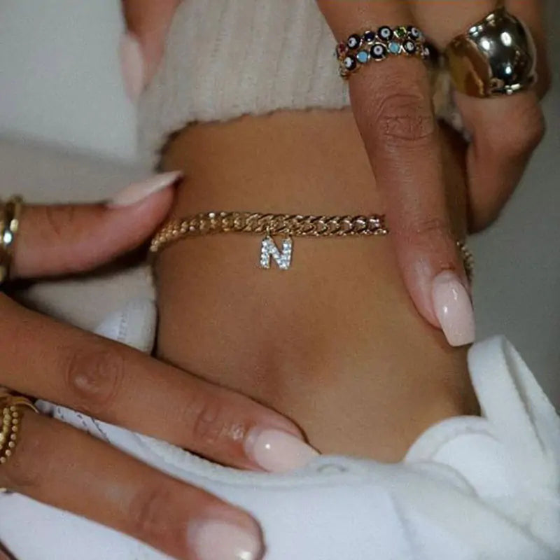 A-Z Initial Letter Anklets