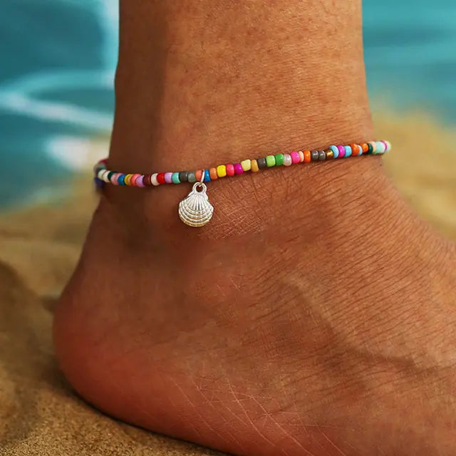 Modyle Bohemian Shell Starfish Anklets for Women