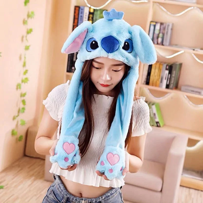 Rabbit Ear Airbag Hat: Fun Plush Toy Cap for Kids