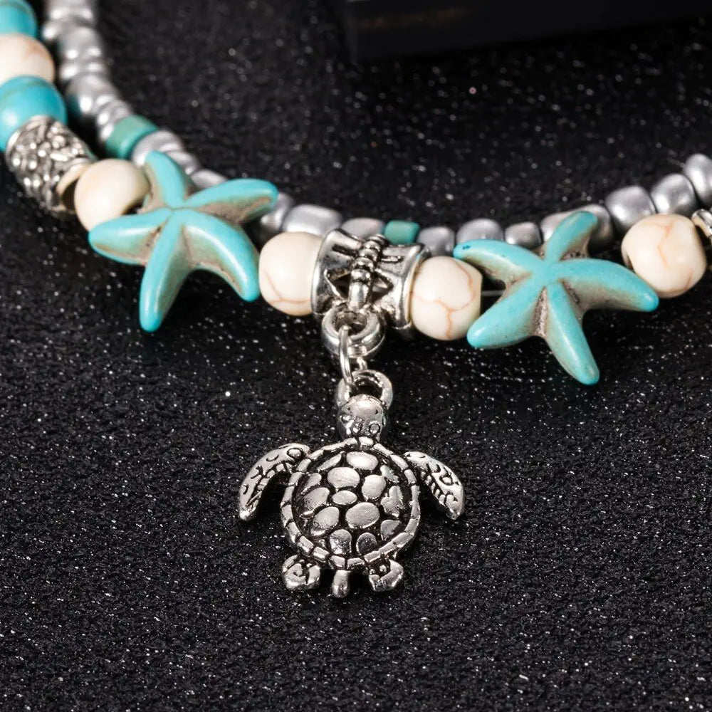 Sea Shell Beads Multilayer Anklets